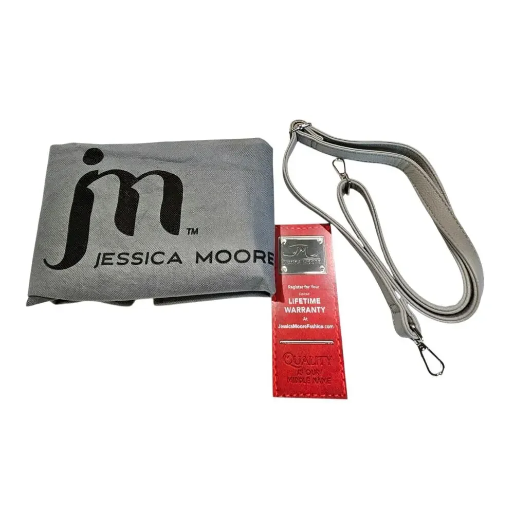 Jessica Moore Light Gray Tote Convertible Handbag /Shoulder Bag NWOT
